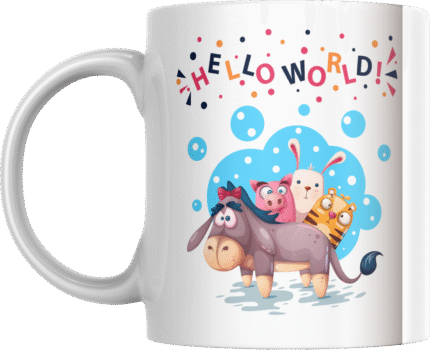 Printed Ceramic Mug | Coffee Mug | Tea Mug | Milk Mug | Designer Mug | 330 ml, Microwave & Dishwasher Safe | Mug for Kids | Mug for Friend, Birthday Gift